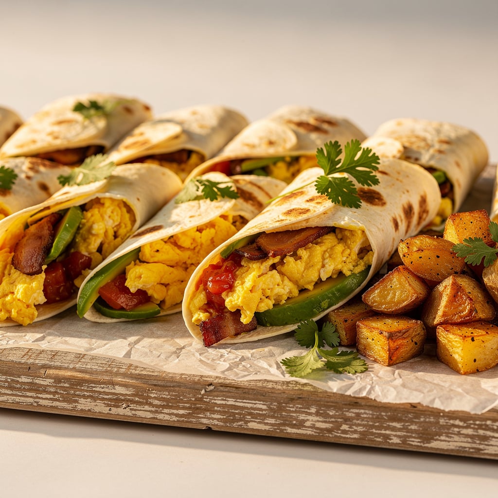 Breakfast burritos platter