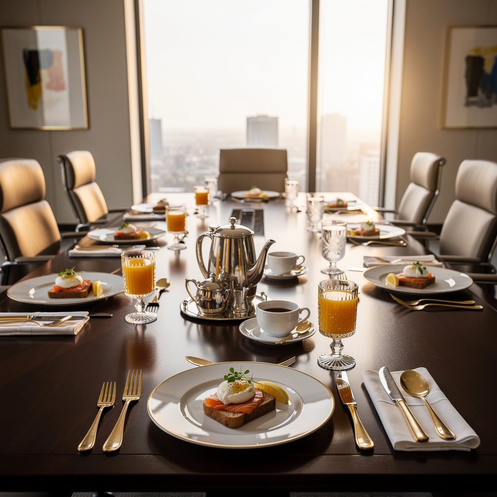 Breakfast meeting table
